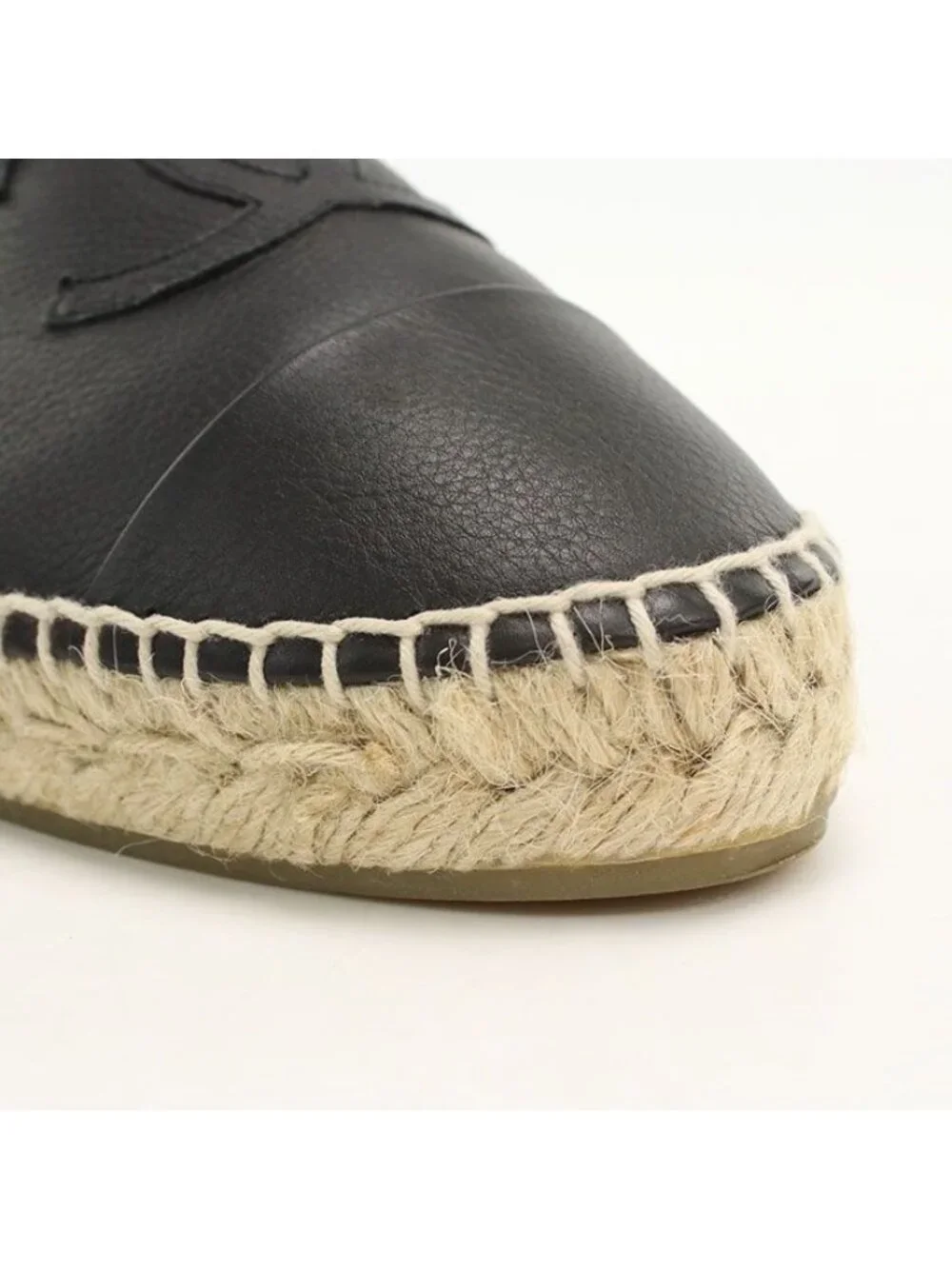 Chanel Espadrilles CC Logo Shoes Leather